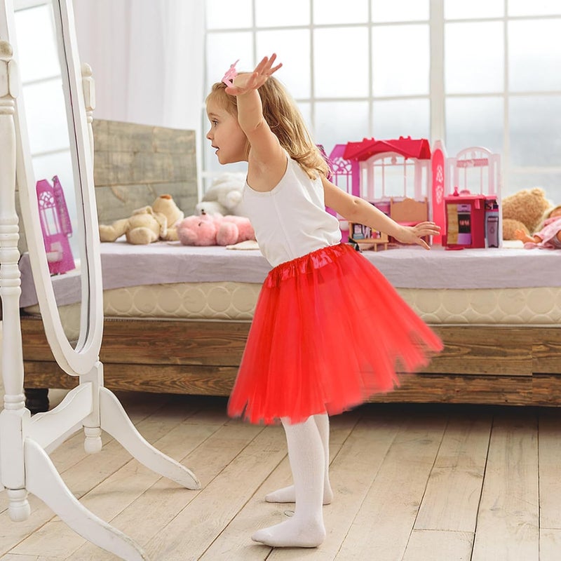 Lainlight Store Tutus for Girls 3 Layered Tulle Tutu Skirts for 4-12 Year, Birthday Dance Halloween Cosplay Party Supplies - Image 4